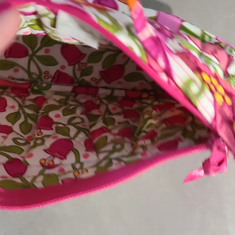 Vera Bradley Pink and Orange Floral Crossbody Bag - Picture 11 of 15